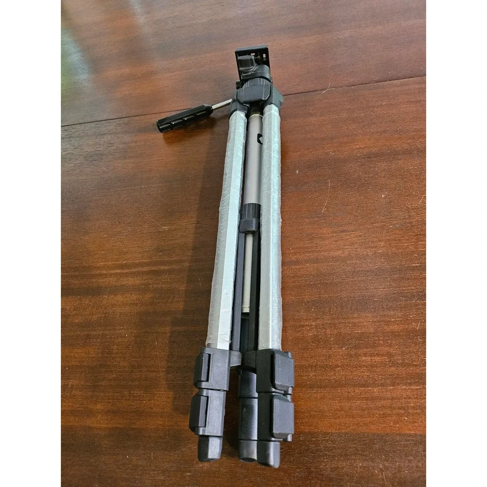 Ambico Camera Tripod V-0555 Silver Adjustable Aluminum Pan Tilt Head